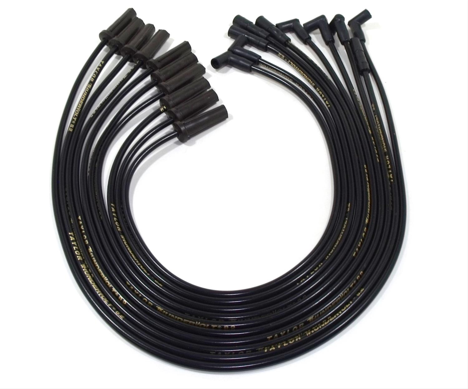 ThunderVolt Black Spark Plug Long 8.2mm Wires 04-06 SRT-10 8.3L